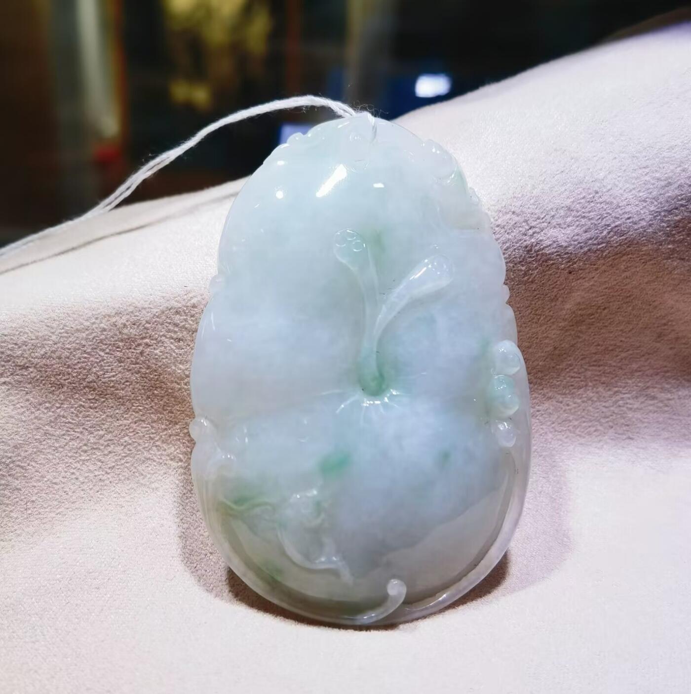 純天然A貨翡翠吊墜掛件“和和美美” 自然之珍，寓意之美